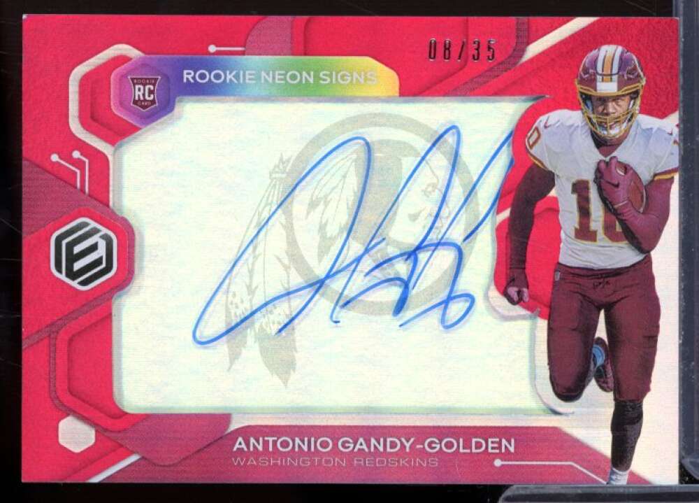 Antonio Gandy-Golden Rookie Card 2020 Panini Elements Rookie Neon Signs Red #35  Image 1