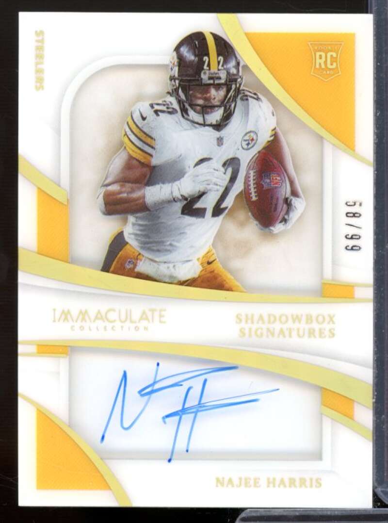 Najee Harris RC 2021 Immaculate Collection Immaculate Shadowbox Signatures #7  Image 1