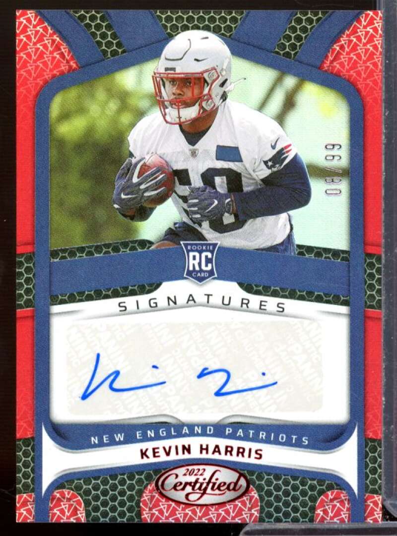 Kevin Harris Rookie Card 2022 Certified Rookie Signatures Mirror Red #36  Image 1