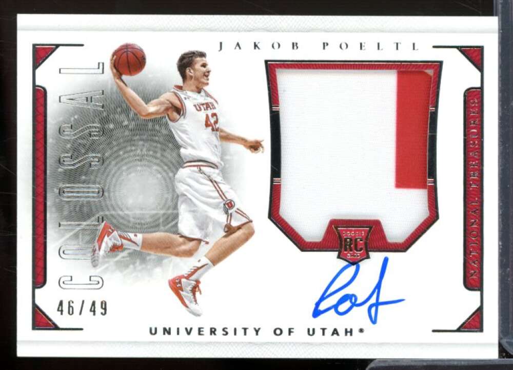 Jakob Poeltl 2016 Panini National Treasures Collegiate Colossal Signatures #109  Image 1