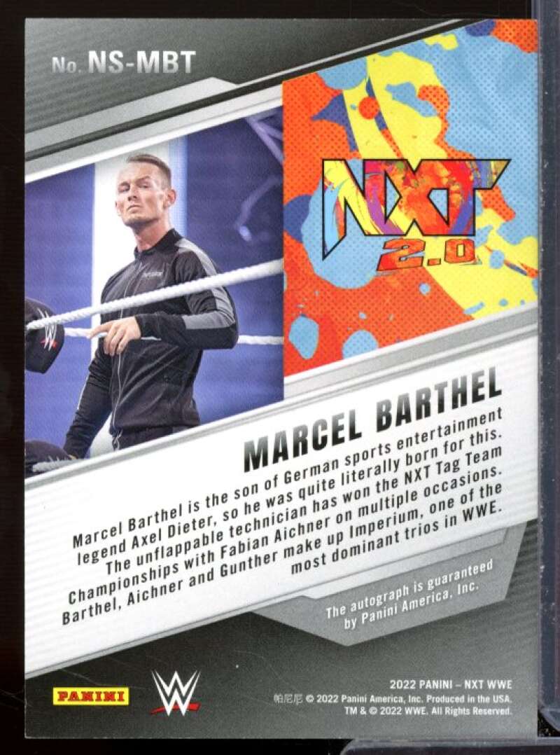 Marcel Barthel Card 2022 Panini WWE NXT Signatures #NSMBT  Image 2