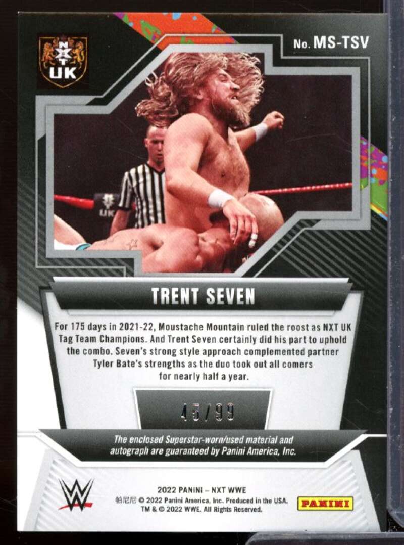 Trent Seven Card 2022 Panini WWE NXT Memorabilia Signatures #MSYSV  Image 2