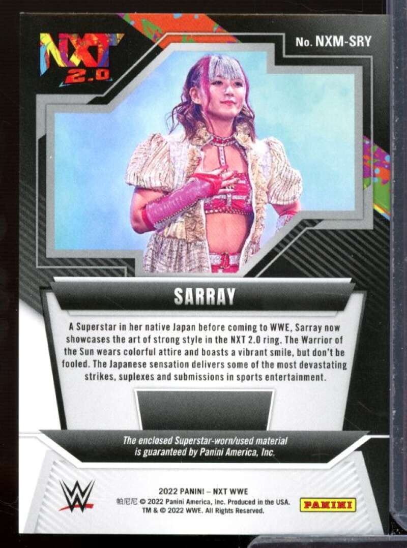 Sarray Card 2022 Panini WWE NXT Memorabilia #NXMSRY  Image 2