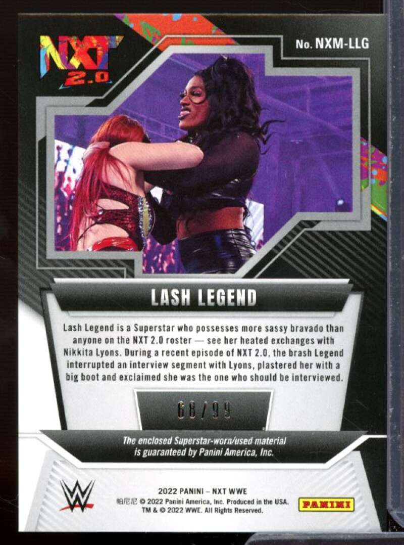 Lash Legend Rookie Card 2022 Panini WWE NXT Memorabilia Red #NXMLLG  Image 2