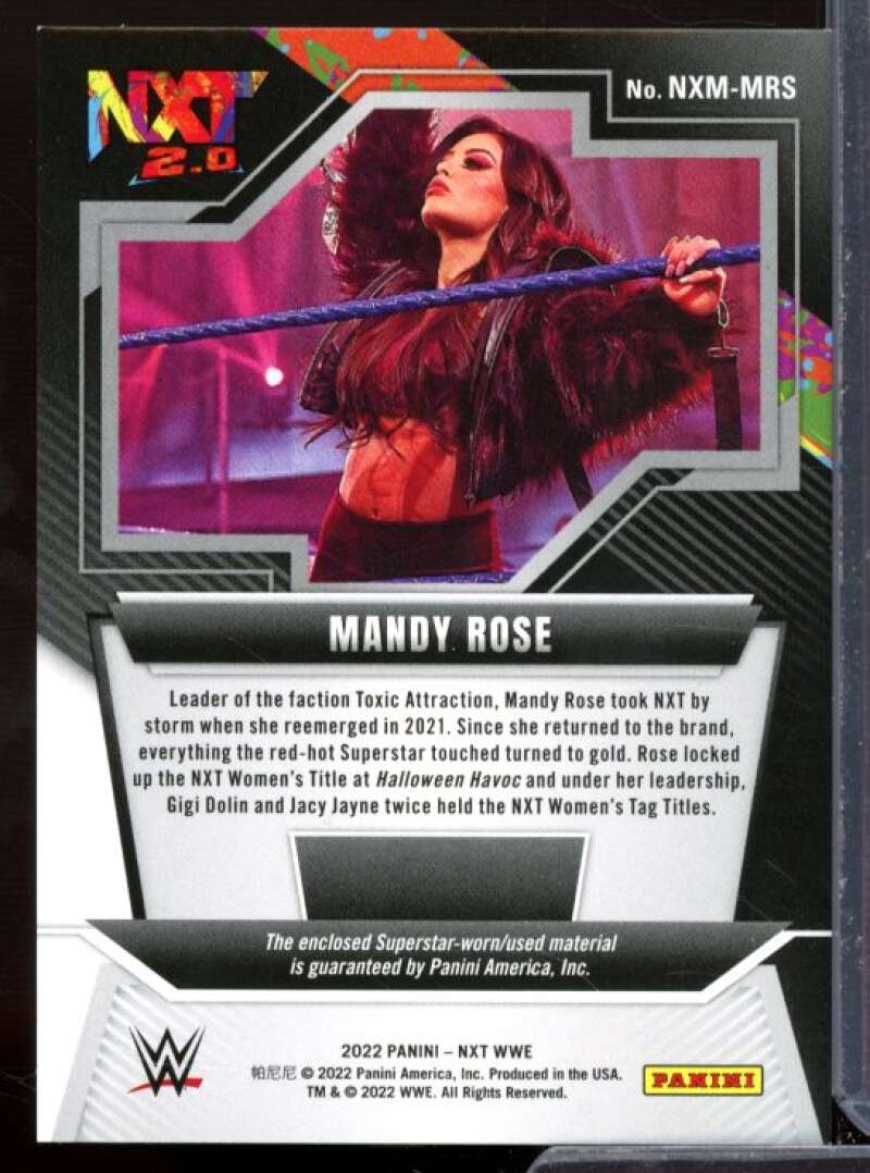 Mandy Rose Card 2022 Panini WWE NXT Memorabilia #NXMMRS  Image 2