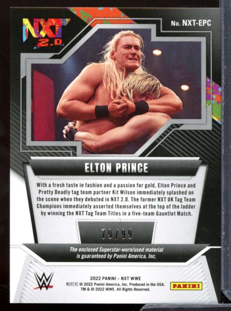 Elton Prince Rookie Card 2022 Panini WWE NXT Memorabilia Red #NXMELP  Image 2