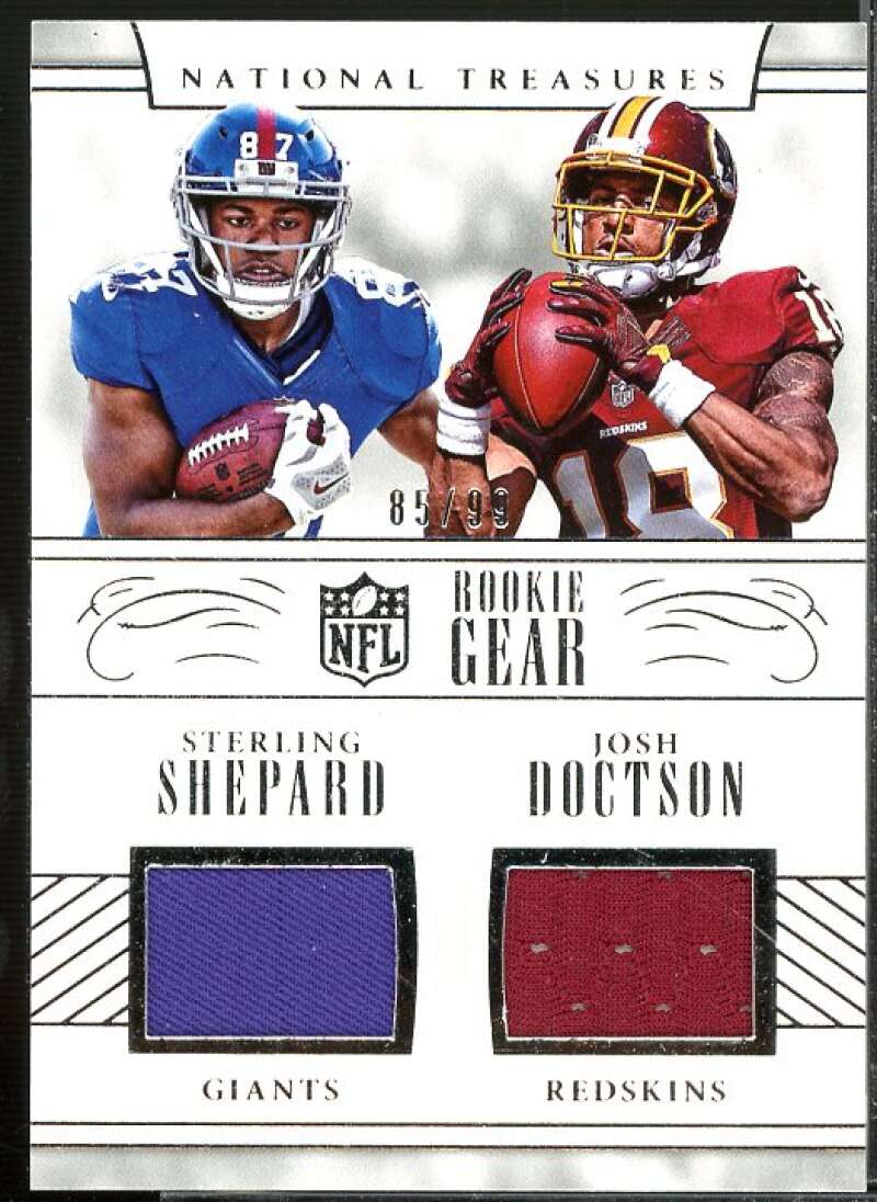 Doctson/Shepard RC 2016 National Treasures Rookie NFL Gear Combo Materials #13  Image 1