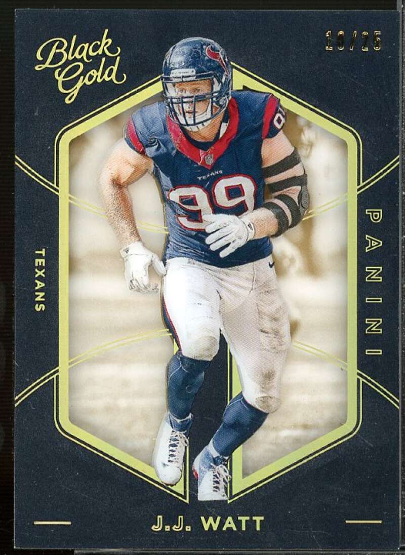 J.J. Watt Card 2016 Panini Black Gold Holo Gold #73  Image 1