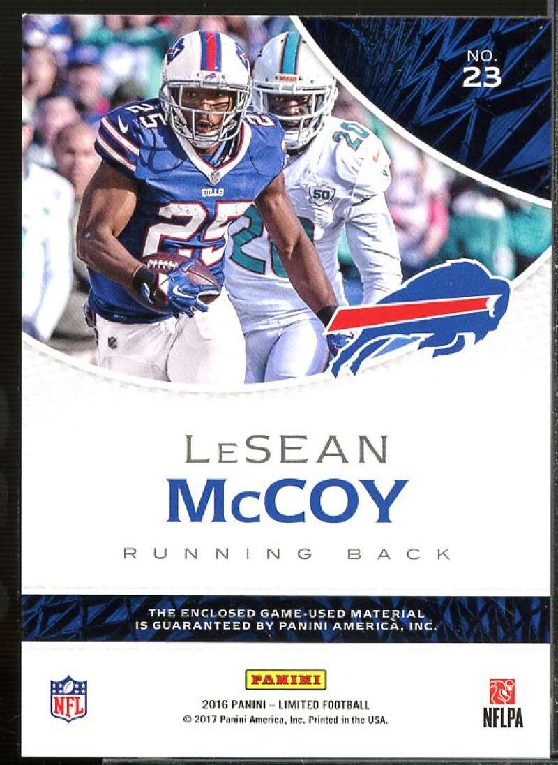 LeSean McCoy Card 2016 Limited Star Factor Swatches #23  Image 2