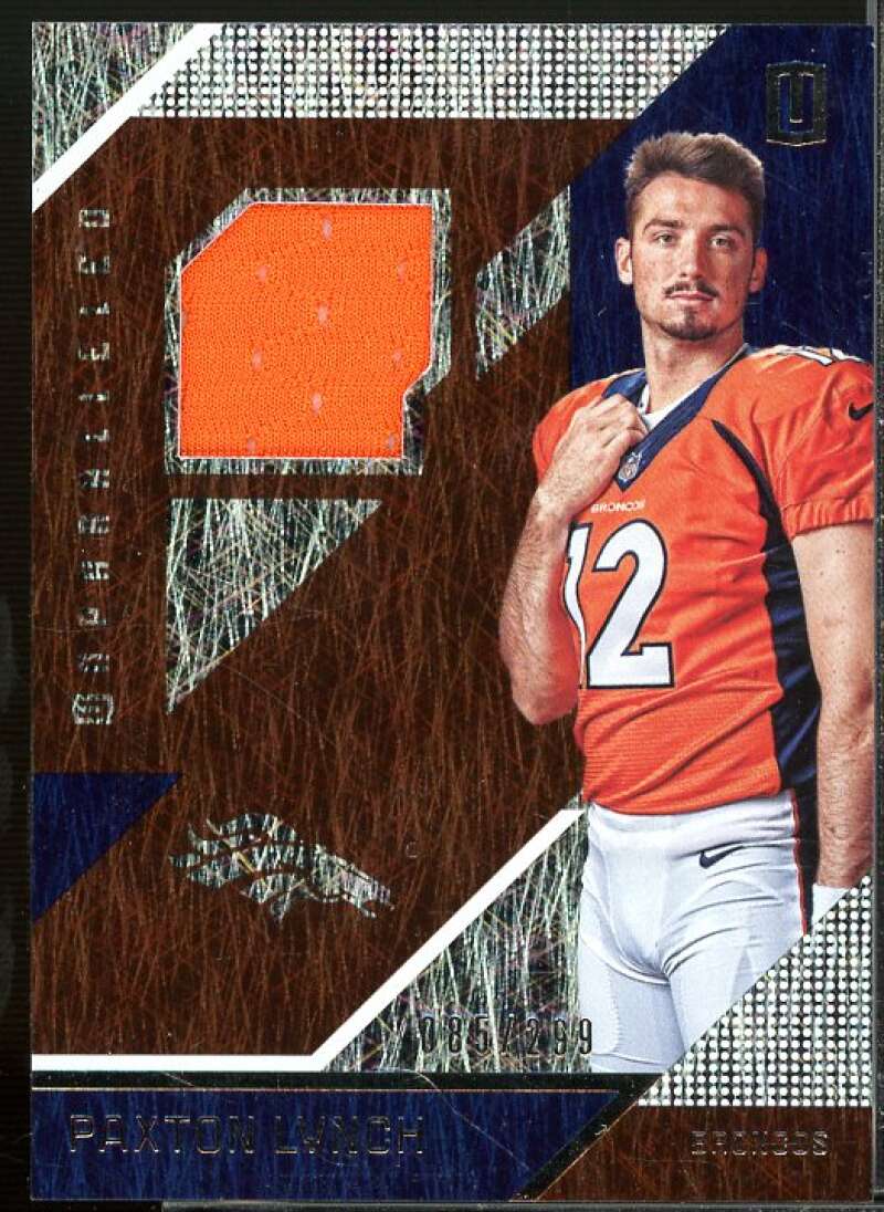 Paxton Lynch Rookie Card 2016 Panini Unparalleled Rookie Jerseys #9  Image 1