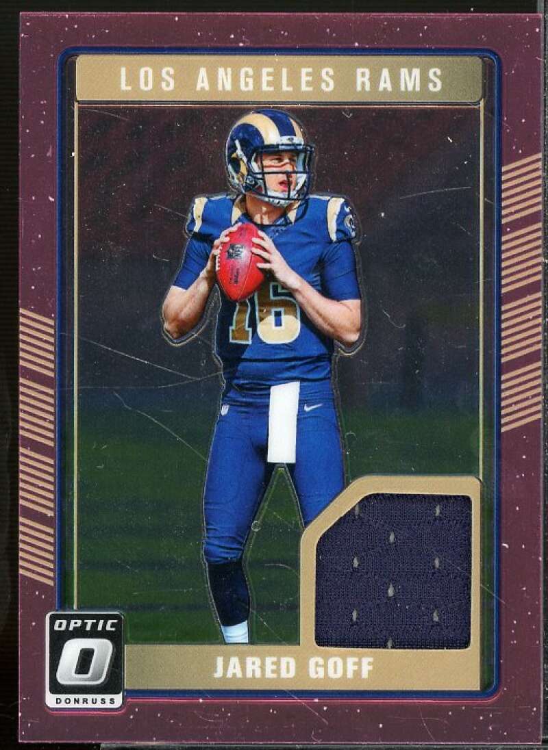 Jared Goff Card 2016 Donruss Optic Rookie Threads Pink #18  Image 1