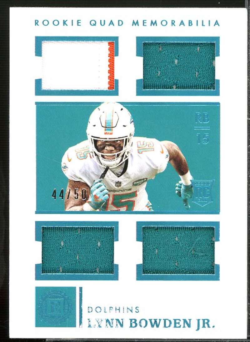 Lynn Bowden Jr. Rookie 2020 Panini Encased Rookie Quad Memorabilia Sapphire #19  Image 1