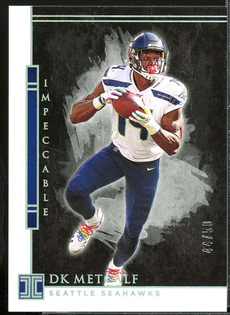 D.K. Metcalf Card 2020 Panini Impeccable Silver #89  Image 1