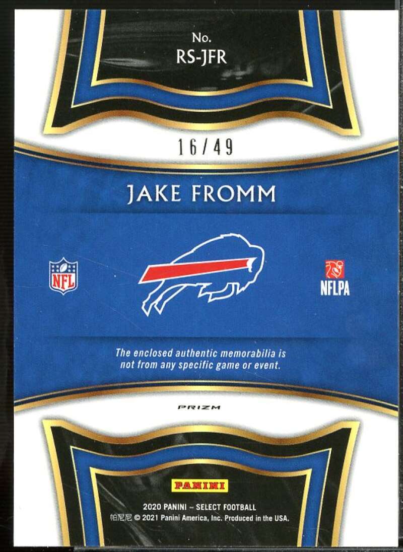 Jake Fromm Rookie 2020 Select Draft Selections Memorabilia Prizm Copper #25  Image 2