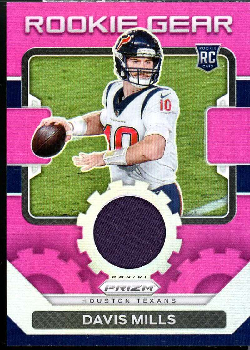 Davis Mills Rookie Card 2021 Panini Prizm Rookie Gear Pink #22  Image 1