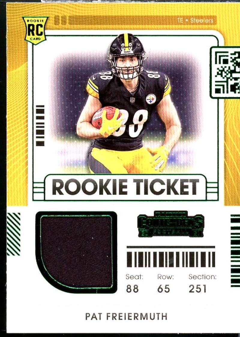 Pat Freiermuth Rookie Card 2021 Panini Contenders Rookie Ticket Swatches #17  Image 1