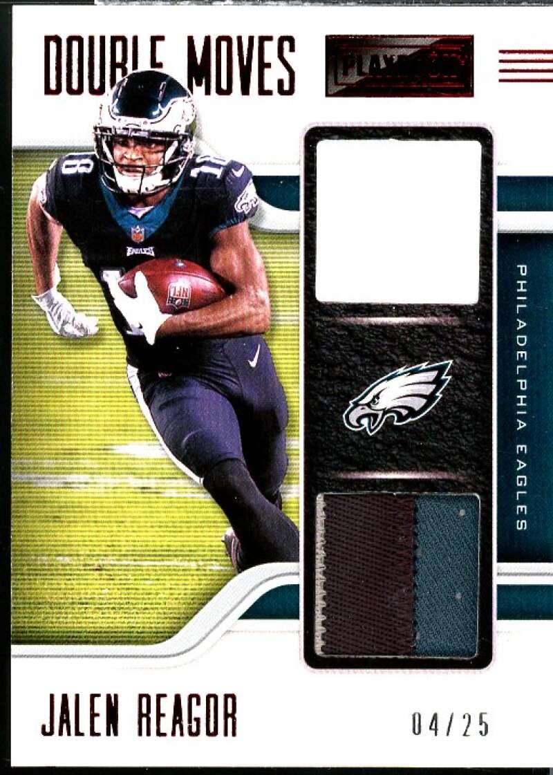 Jalen Reagor Card 2021 Panini Playbook Double Moves Jerseys Red #8  Image 1