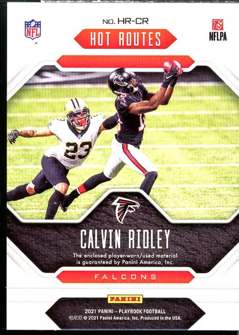 Calvin Ridley Card 2021 Panini Playbook Hot Routes Jerseys #2  Image 2