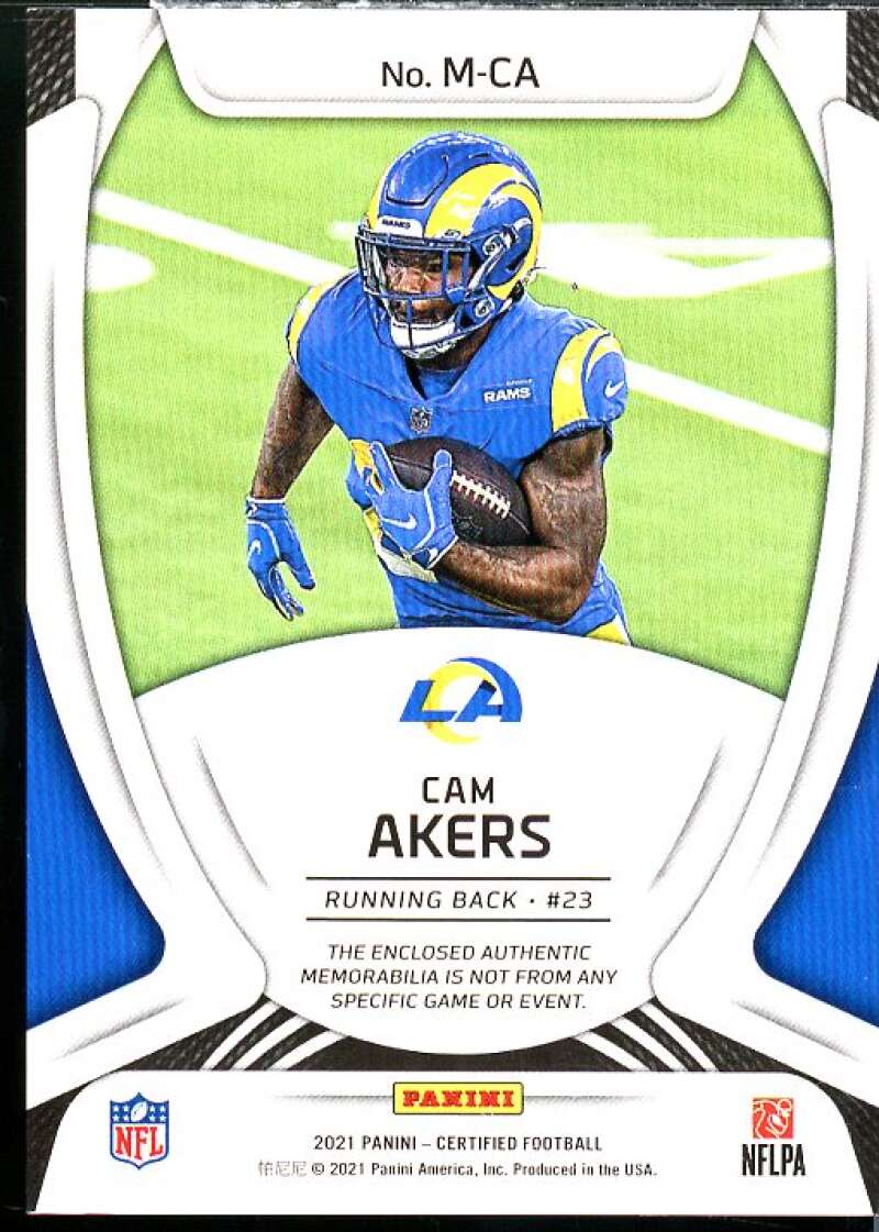 Cam Akers Card 2021 Certified Materials Red #39  Image 2