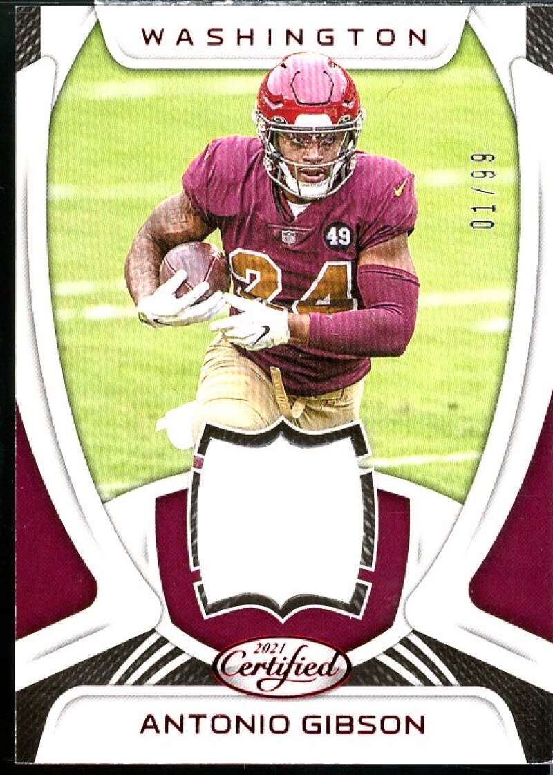 Antonio Gibson Card 2021 Certified Materials Red #38  Image 1