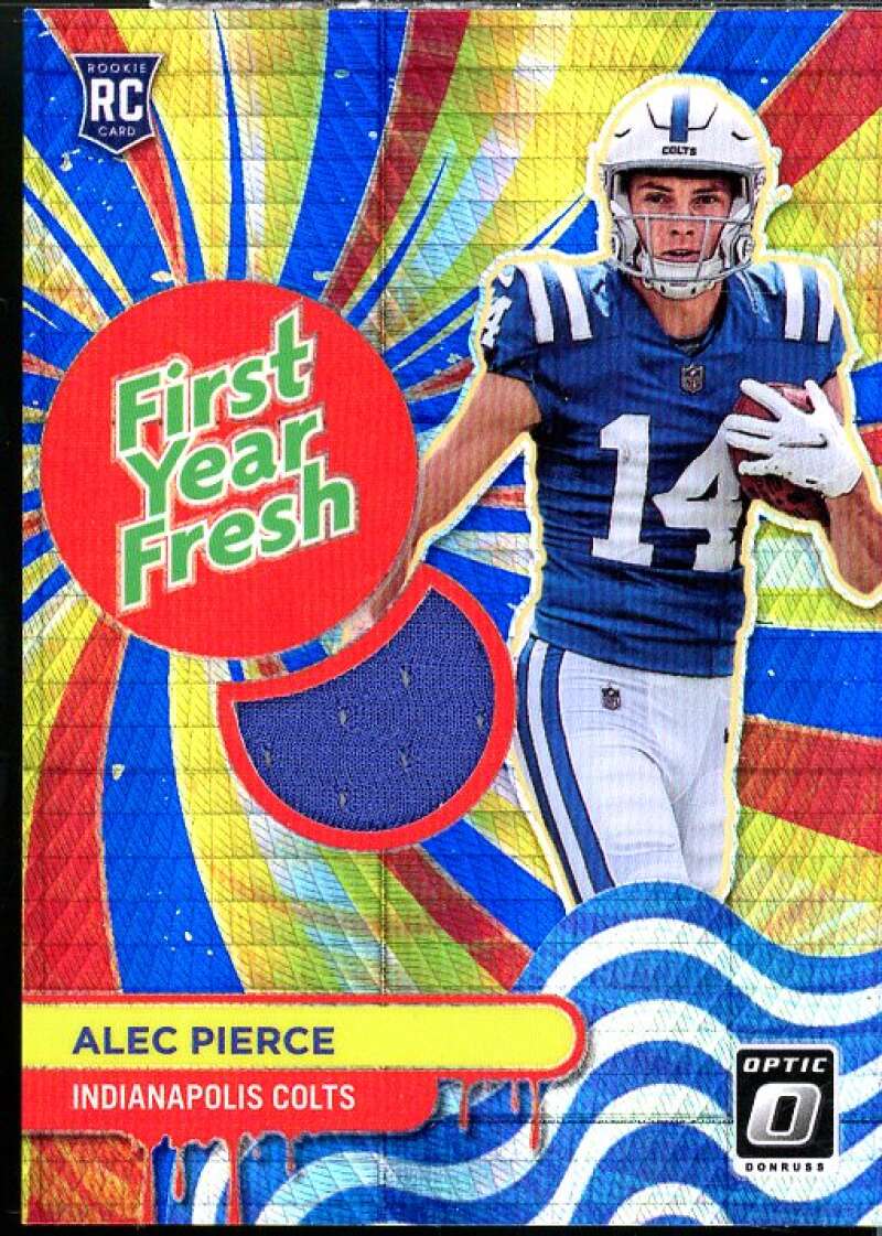 Alec Pierce Rookie 2022 Donruss Optic First Year Fresh Jerseys Blue Hyper #21  Image 1