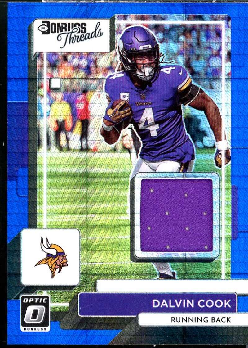 Dalvin Cook Card 2022 Donruss Optic Donruss Threads Blue Hyper #8  Image 1