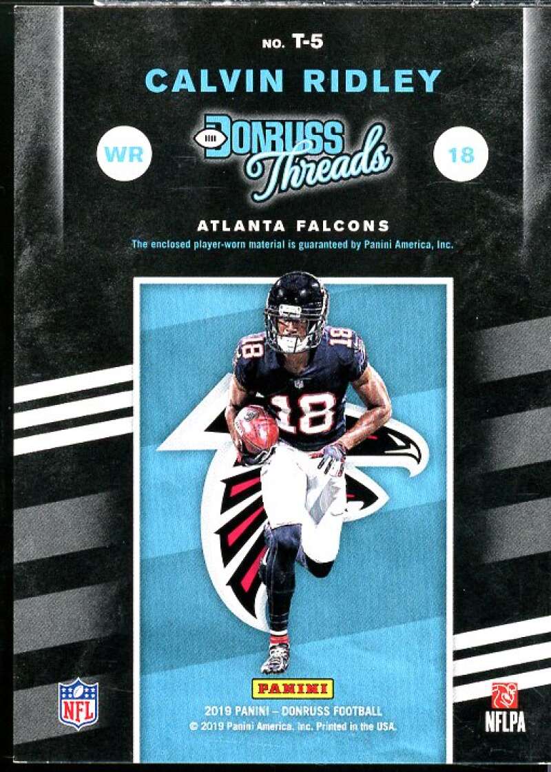 Calvin Ridley Card 2019 Donruss Threads Blue #5  Image 2