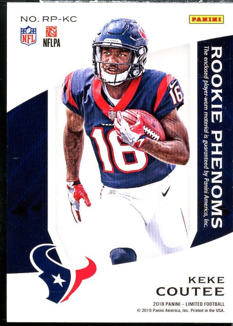 Keke Coutee Rookie Card 2018 Limited Rookie Phenoms Jerseys #26  Image 2