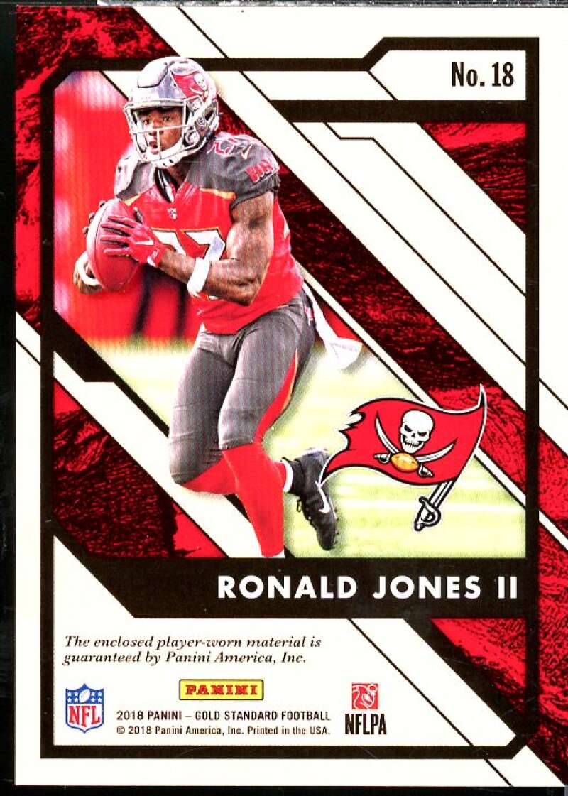 Ronald Jones II Rookie 2018 Panini Gold Standard Newly Minted Memorabilia #18  Image 2