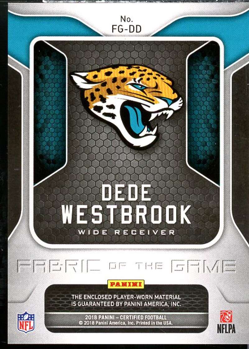 Dede Westbrook Card 2018 Certified Fabric of the Game #51  Image 2