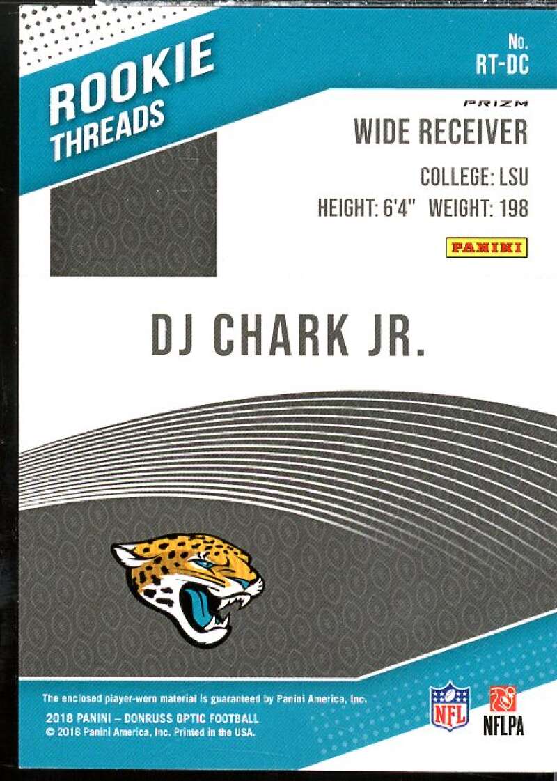 D.J. Chark Jr. Rookie Card 2018 Donruss Optic Rookie Threads #14  Image 2