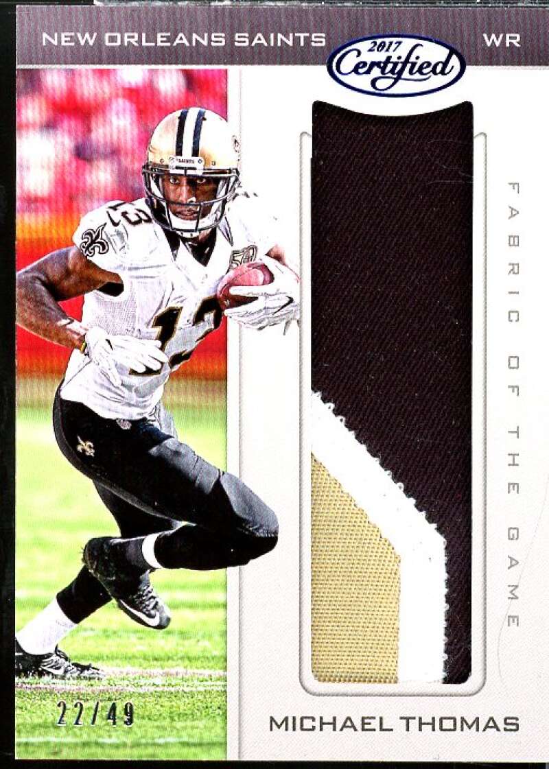 Michael Thomas Card 2017 Certified Fabric of the Game Prime #52  Image 1