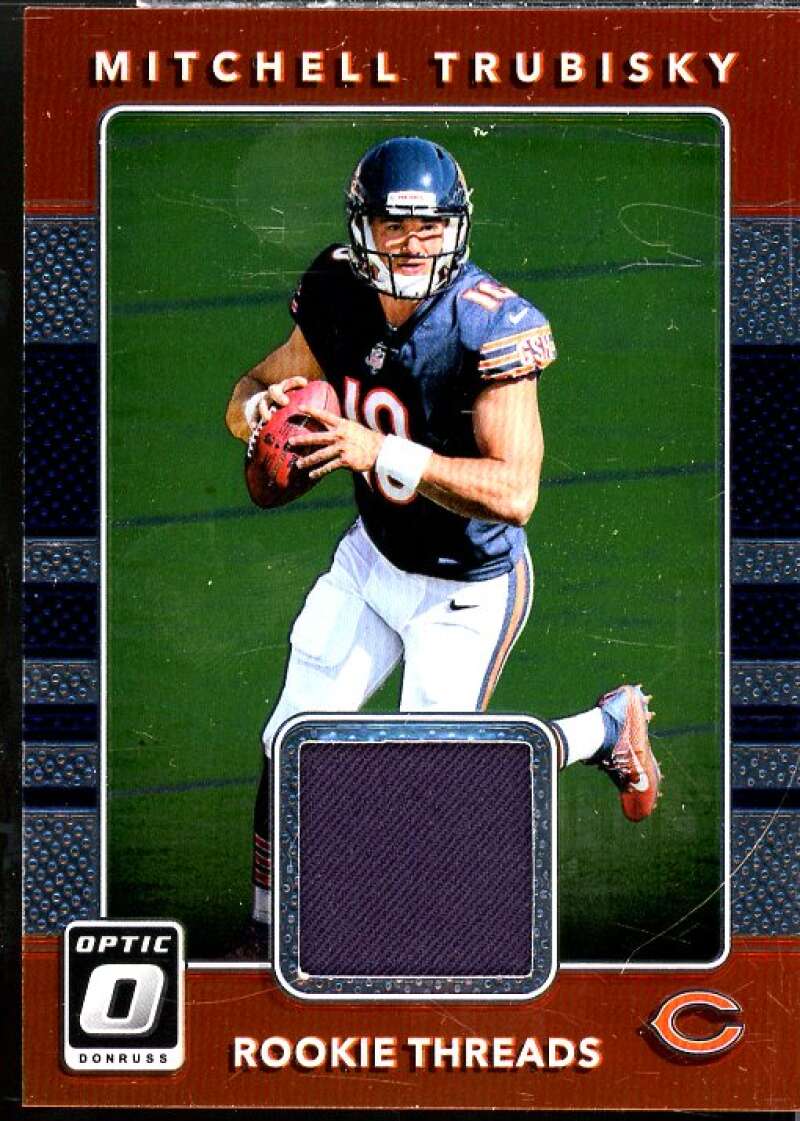 Mitchell Trubisky Rookie Card 2017 Donruss Optic Rookie Threads #1  Image 1