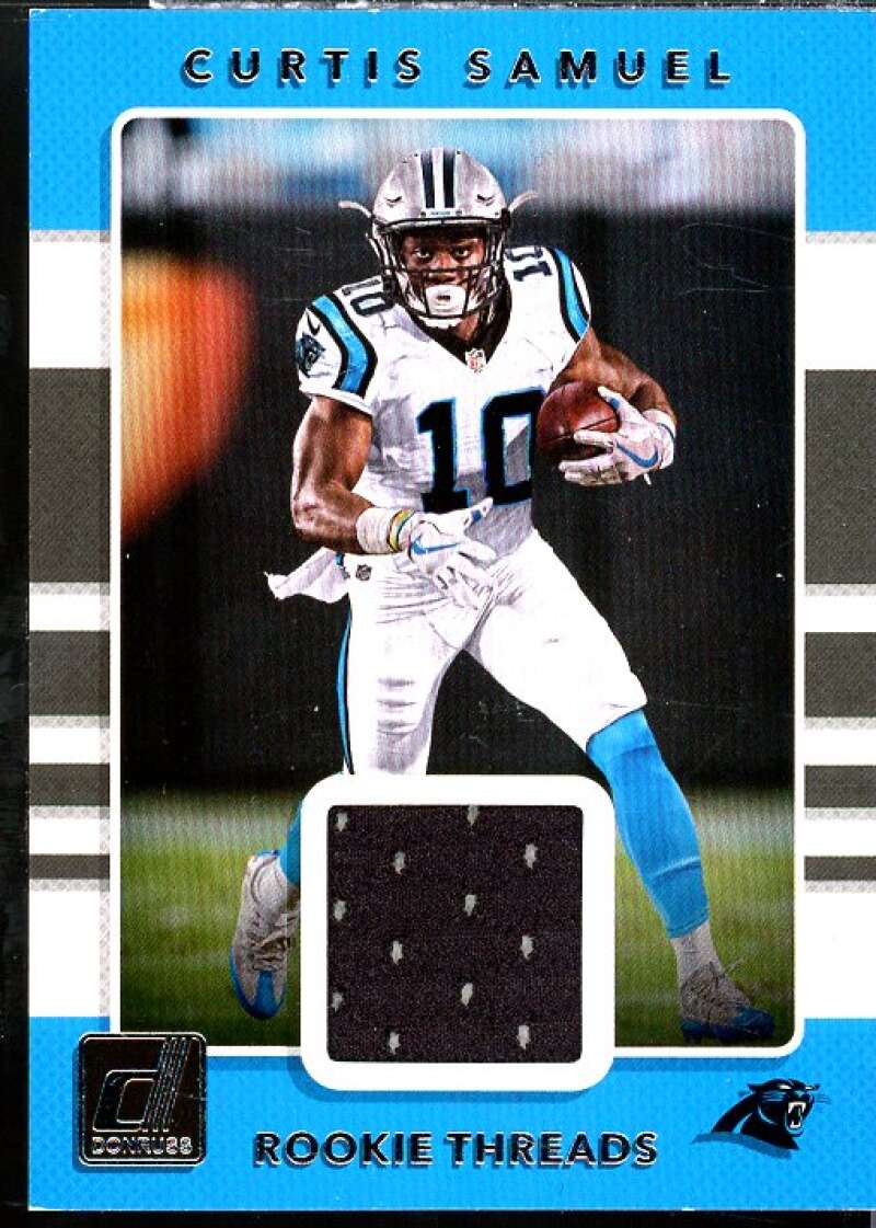 Curtis Samuel Rookie Card 2017 Donruss Rookie Threads Blue #12  Image 1