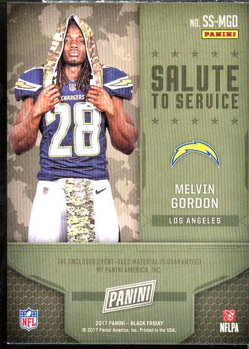 Melvin Gordon 2017 Black Friday Salute to Service Memorabilia Cracked Ice #SSMGD  Image 2