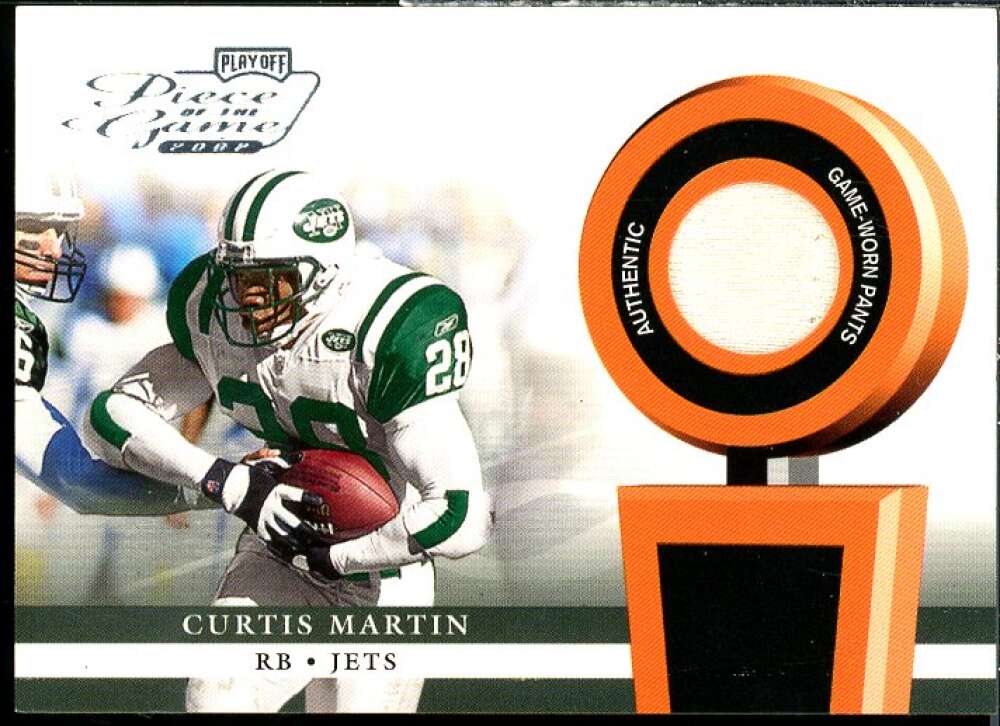 Curtis Martin JSY Card 2002 Playoff Piece of the Game Materials #11J  Image 1