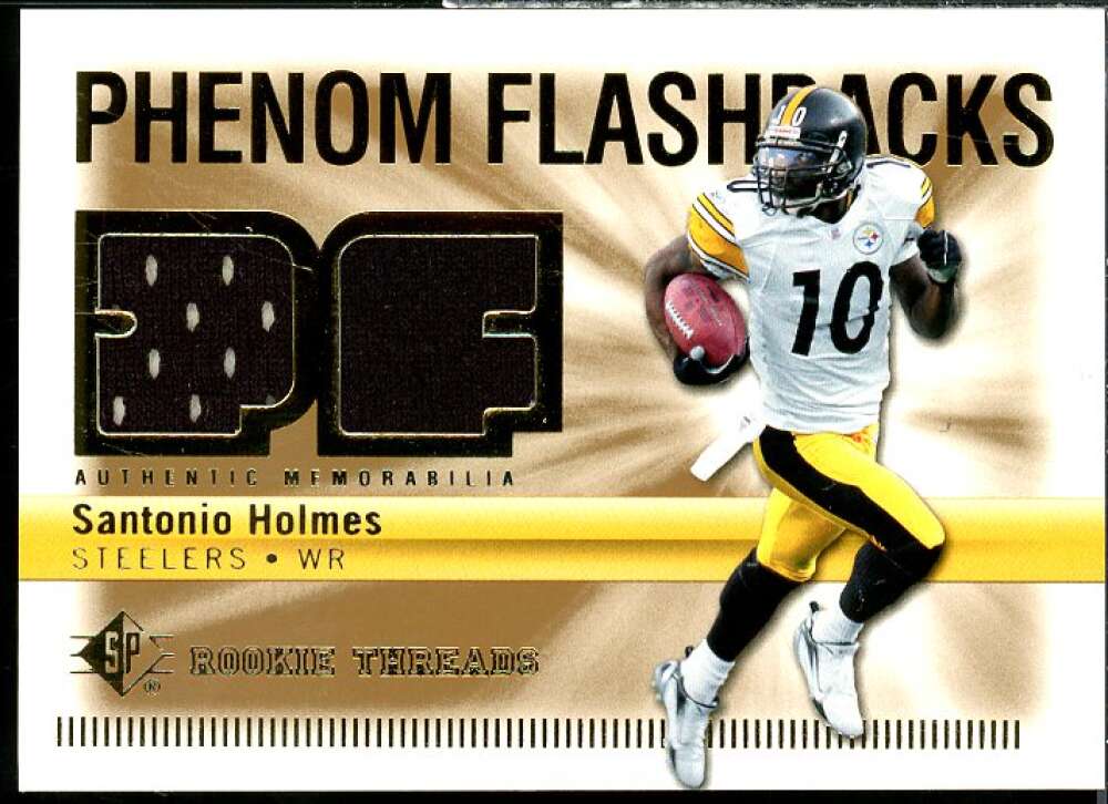 Santonio Holmes Card 2007 SP Rookie Threads Phenom Flashbacks Jerseys #PHFSH  Image 1