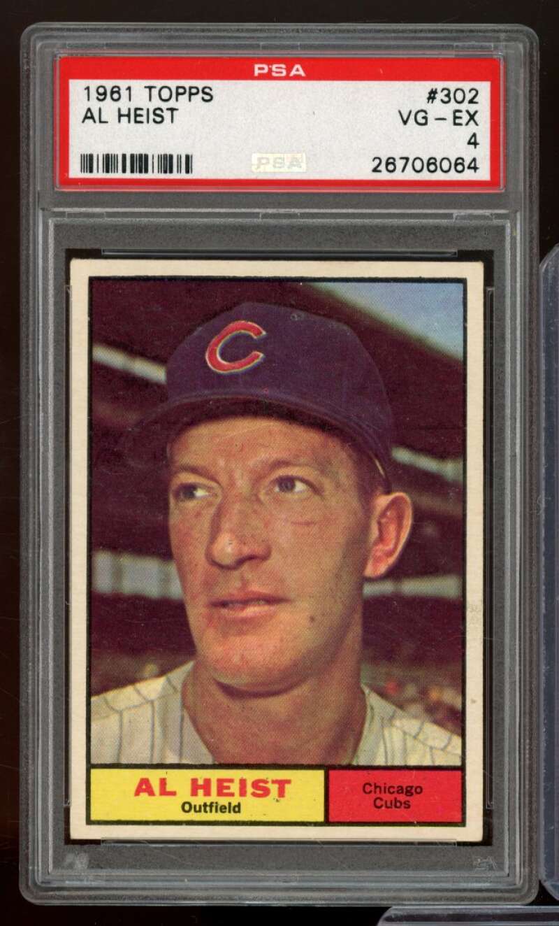 Al Heist Card 1961 Topps #302 PSA 4 Image 1