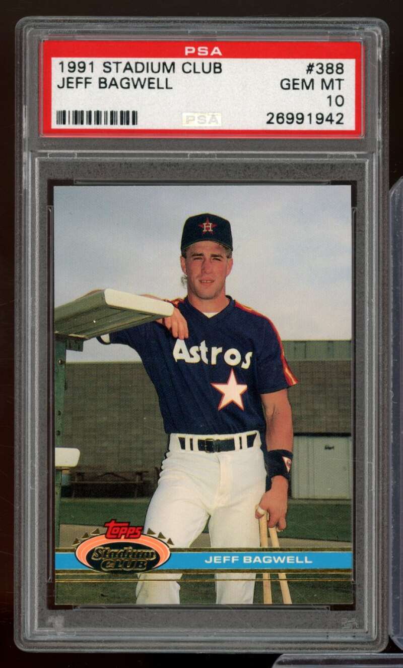 Jeff Bagwell Rookie Card 1991 Stadium Club #388 PSA 10 Image 1