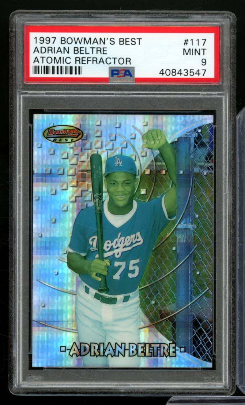 Adrian Beltre Rookie Card 1997 Bowman's Best Atomic Refractor #117 PSA 9 Image 1