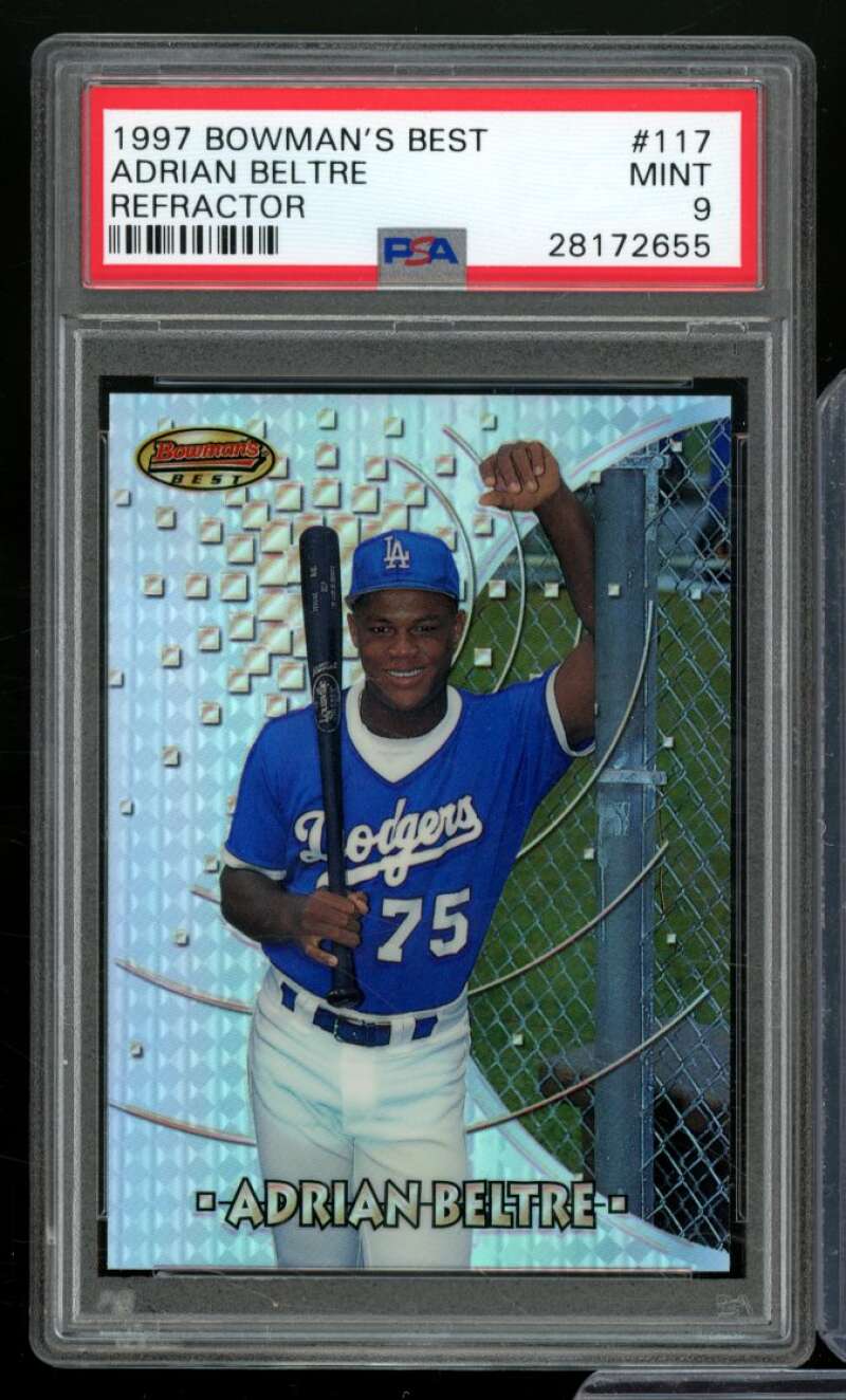 Adrian Beltre Rookie Card 1997 Bowman's Best Refractor #117 PSA 9 Image 1