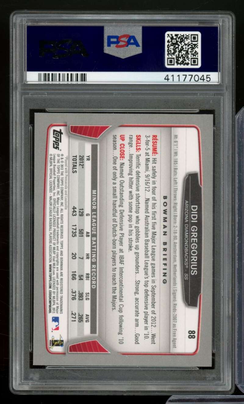 Didi Gregorius Rookie Card 2013 Bowman #88 PSA 9 Image 2