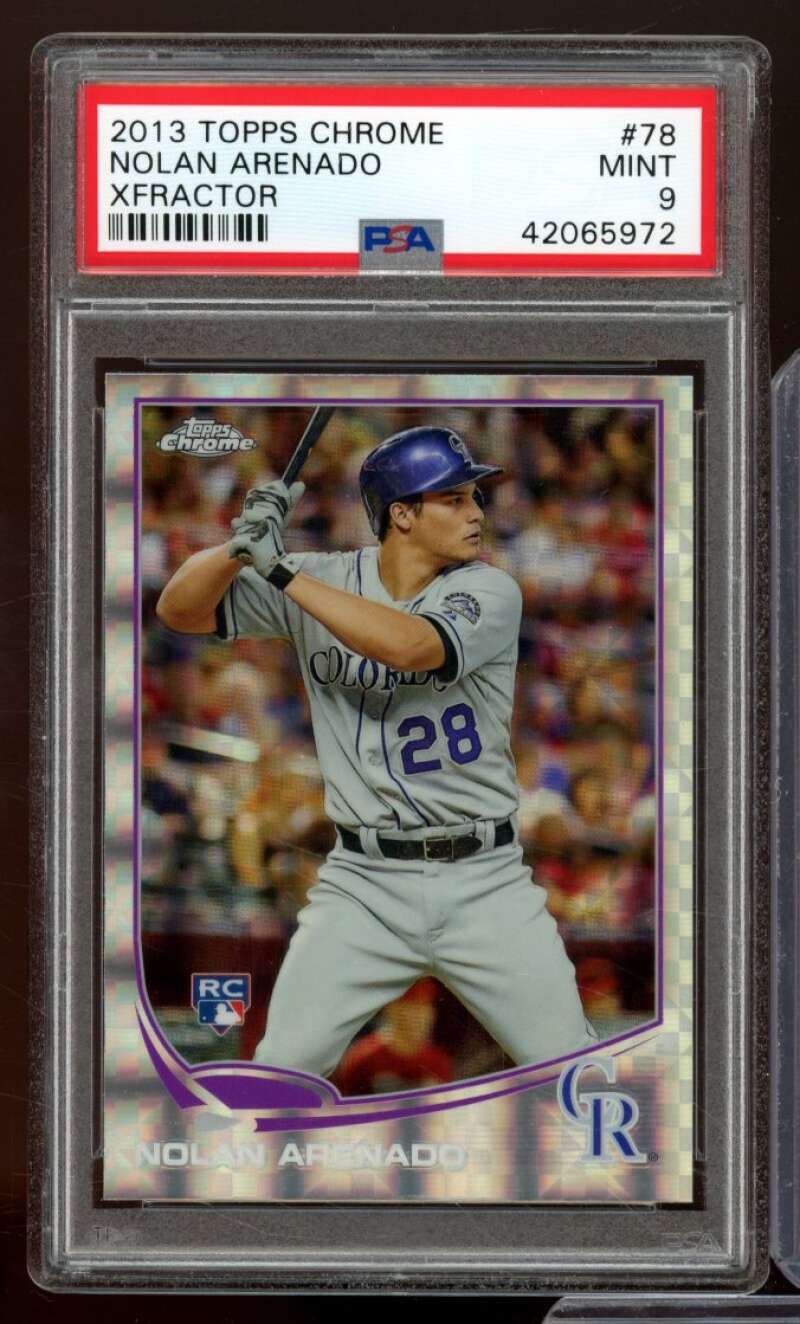 Nolan Arenado Rookie Card 2013 Topps Chrome Xfractor #78 PSA 9 Image 1