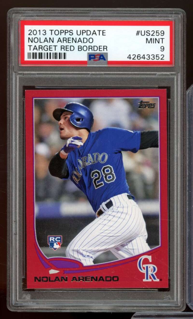 Nolan Arenado Rookie Card 2013 Topps Update Target Red Border #US259 PSA 9 Image 1