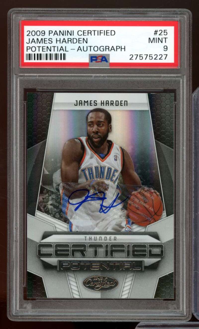 James Harden Rookie 2009-10 Panini Certified Potential Auto (11/25) #25 PSA 9 Image 1