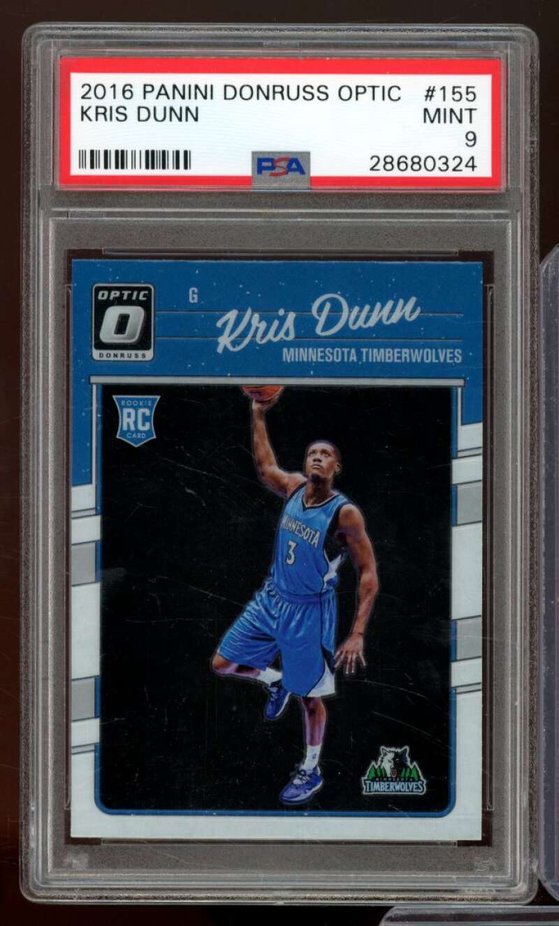 Kris Dunn Rookie Card 2016-17 Panini Donruss Optic #155 PSA 9 Image 1