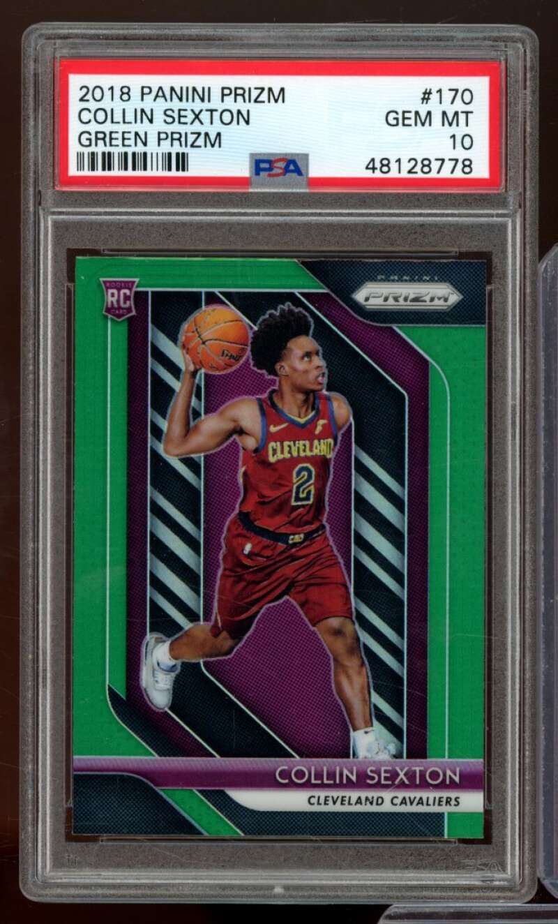 Collin Sexton Rookie Card 2018-19 Panini Prizm Green Prizm #170 PSA 10 Image 1