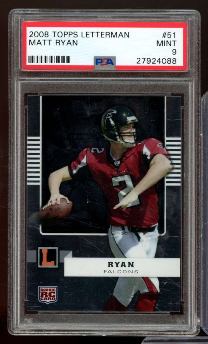 Matt Ryan Rookie Card 2008 Topps Letterman #51 PSA 9 Image 1