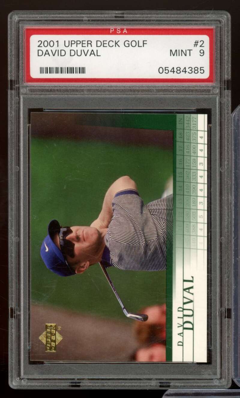 David Duval Rookie Card 2001 Upper Deck Golf #2 PSA 9 Image 1