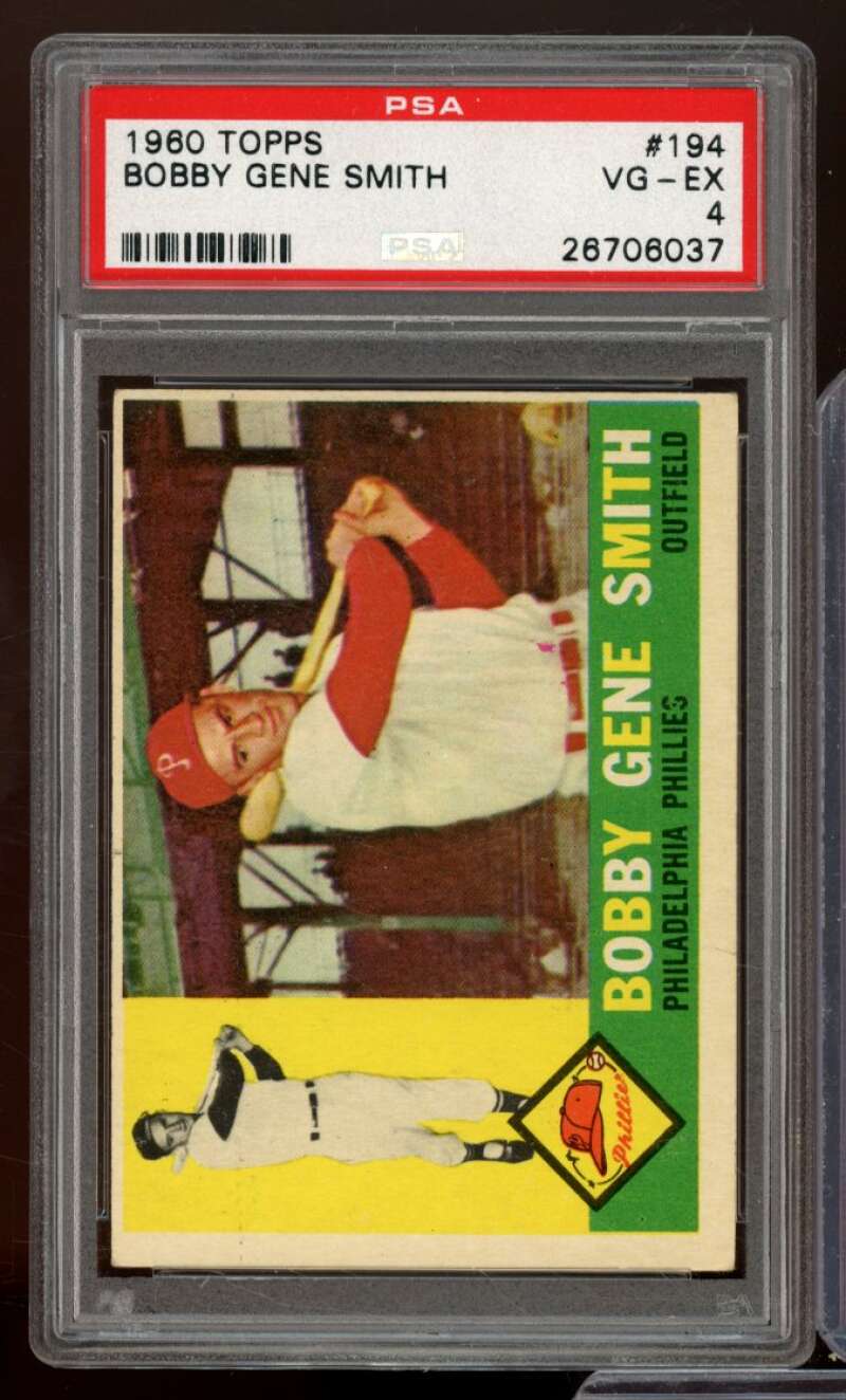 Bobby Gene Smith Card 1960 Topps #194 PSA 4 Image 1